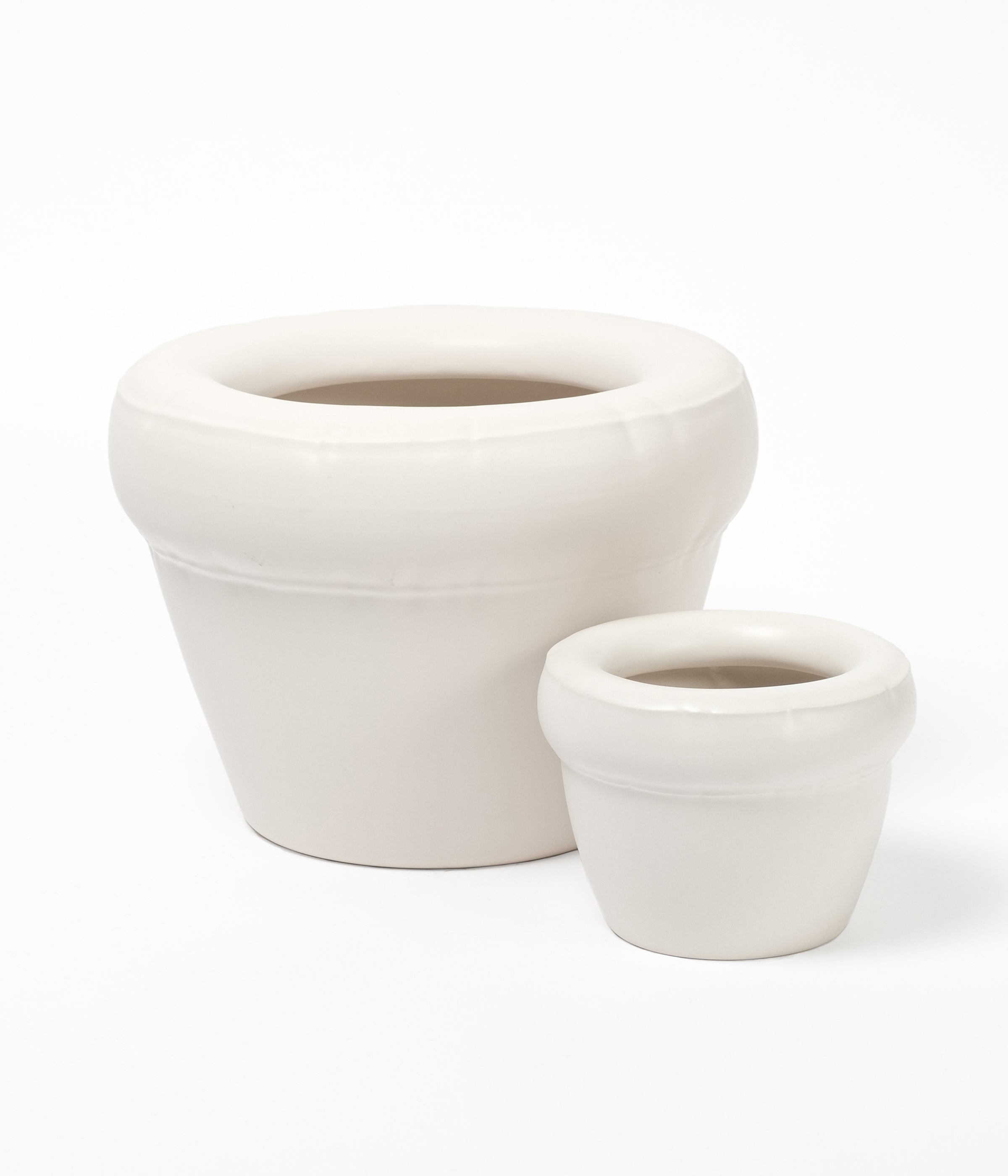 Small planter 'LOUIS' Bone matte