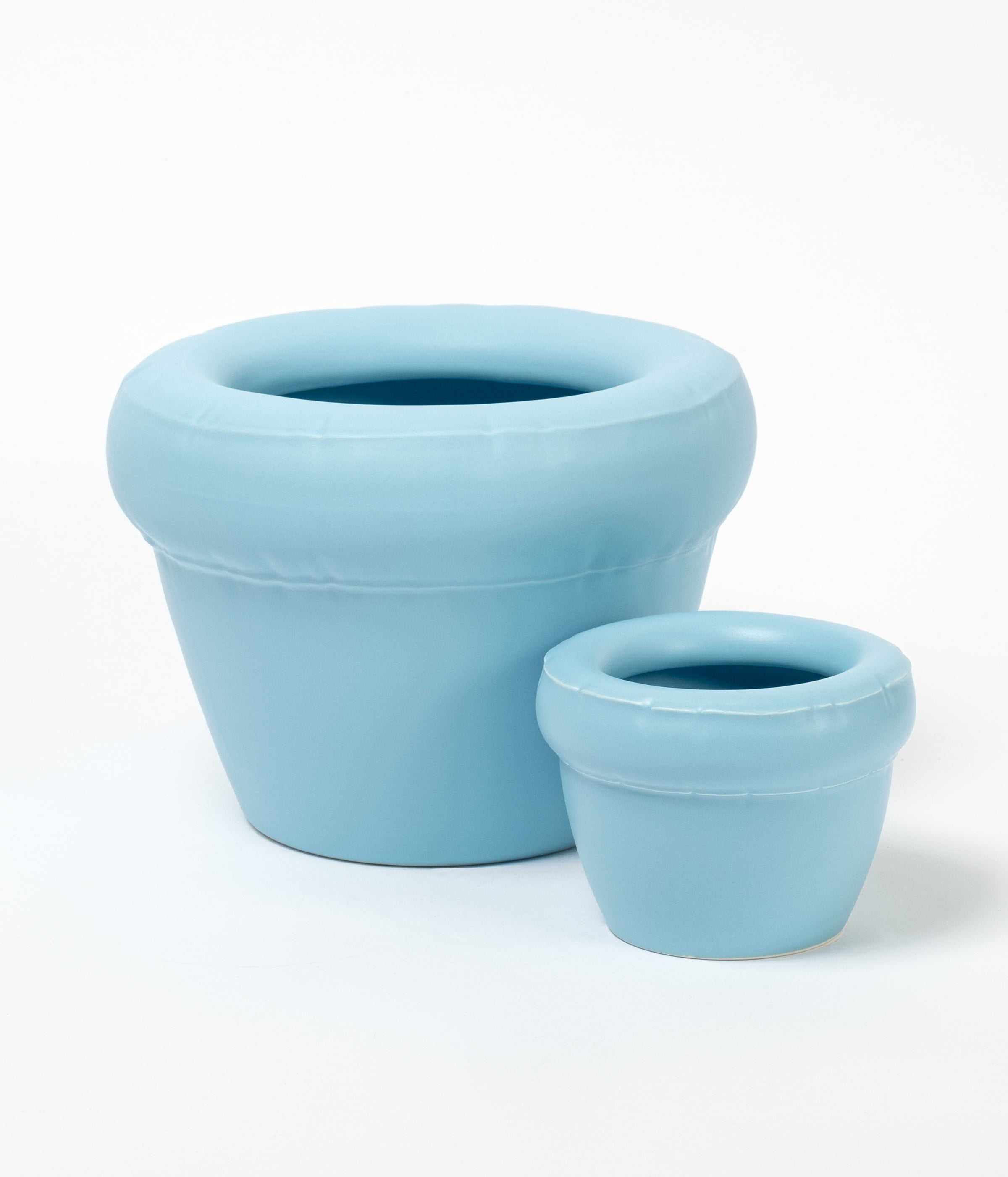 Small planter 'LOUIS' Sky matte